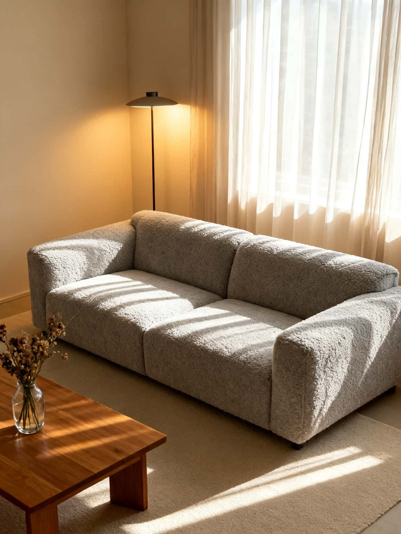 JULINO Boucle Fabric Polyester Upholstery Fabric – 350gsm, 56