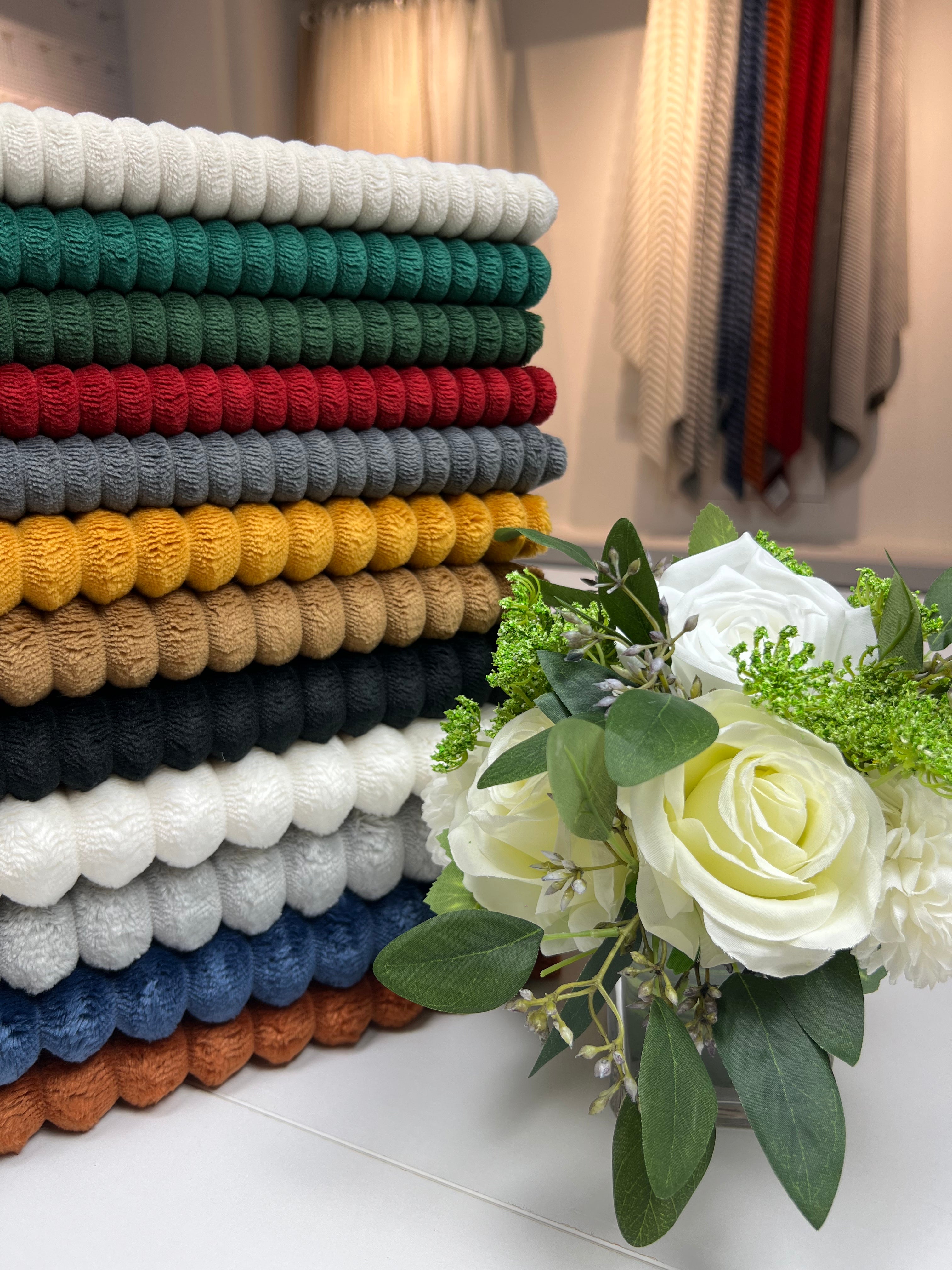 BRANDY Velvet Fabric Knitted Fabric Jacquard – 320gsm, 56" Wide, 18 Colors Langsum Fabric