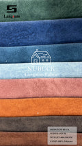 NUBUCK Suede-Look Polyester Upholstery Fabric – 400±10gsm, 56" Wide, 16 Colors