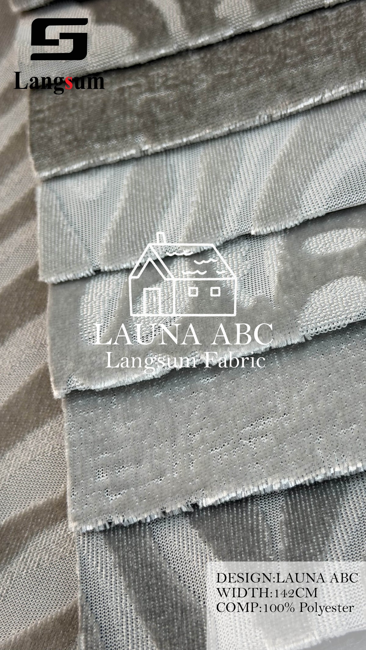 LAUNA ABC Polyester Upholstery Fabric – 56" Wide Langsum Fabric