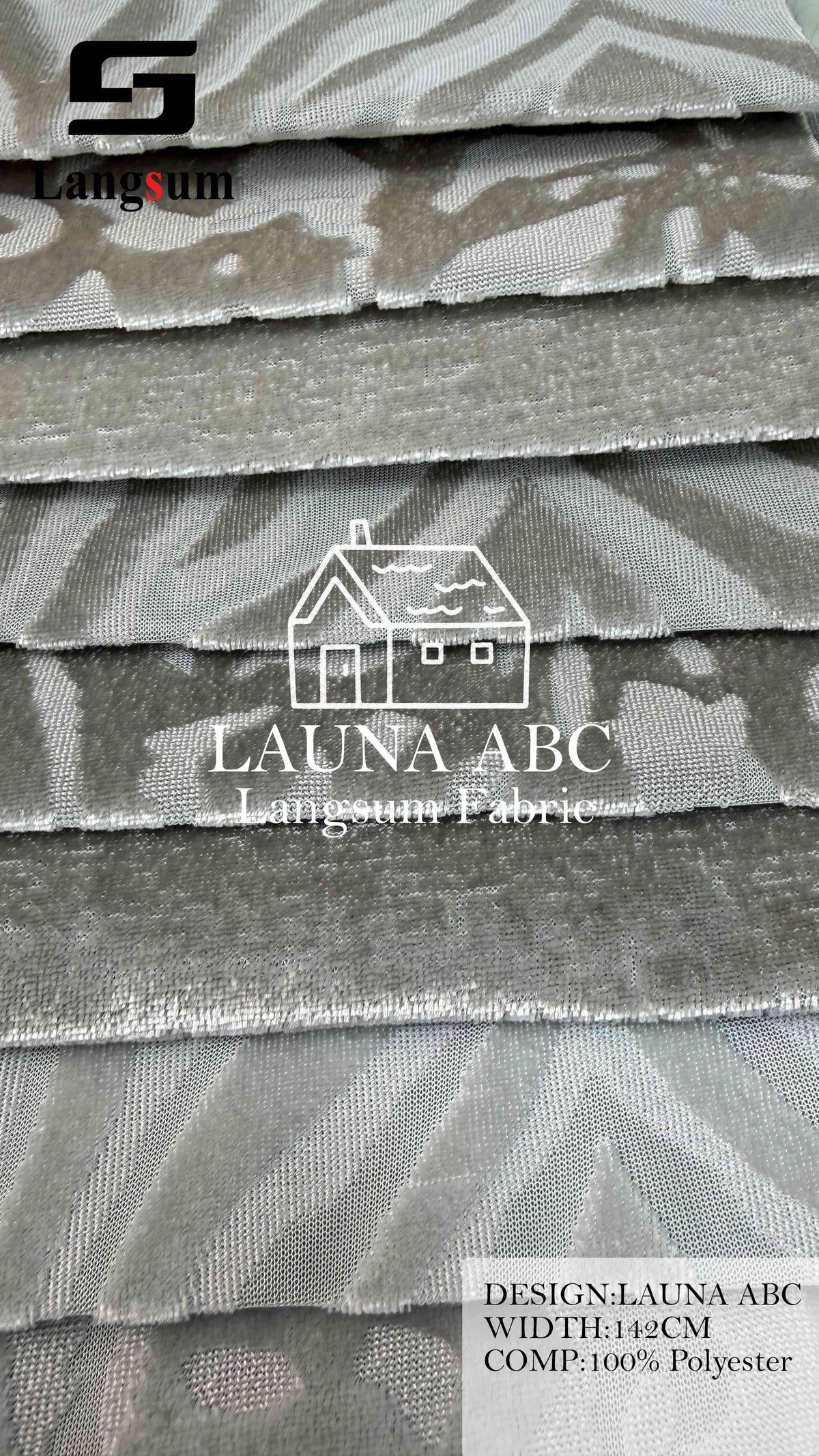 LAUNA ABC Polyester Upholstery Fabric – 56" Wide Langsum Fabric