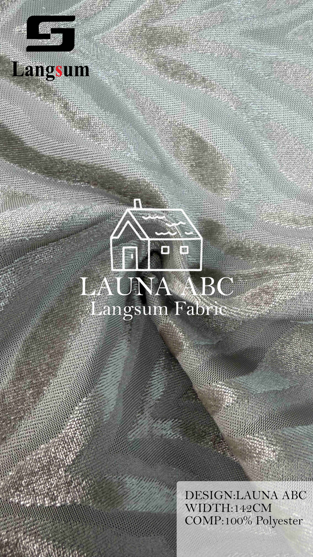 LAUNA ABC Polyester Upholstery Fabric – 56" Wide Langsum Fabric
