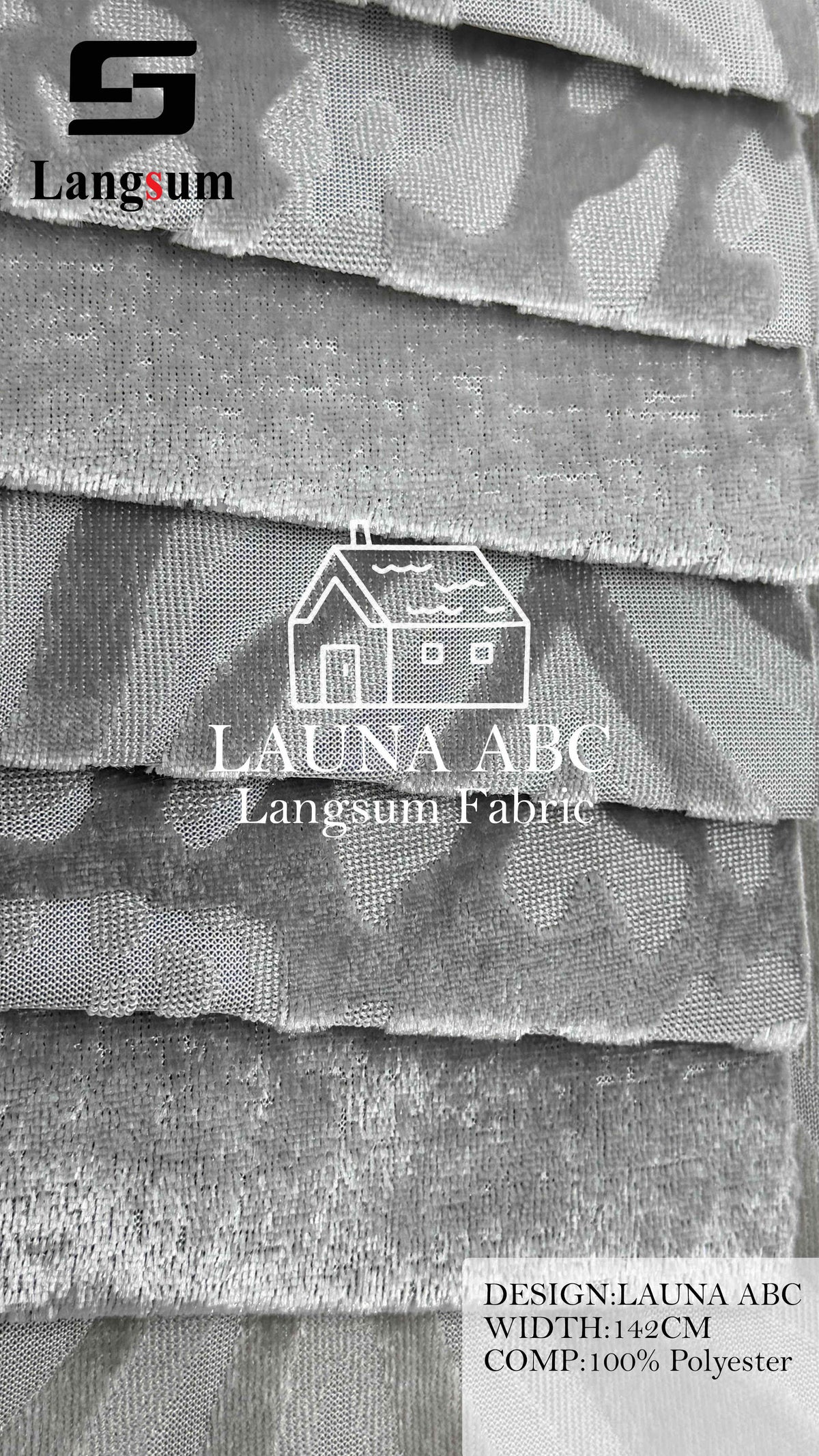 LAUNA ABC Polyester Upholstery Fabric – 56" Wide Langsum Fabric