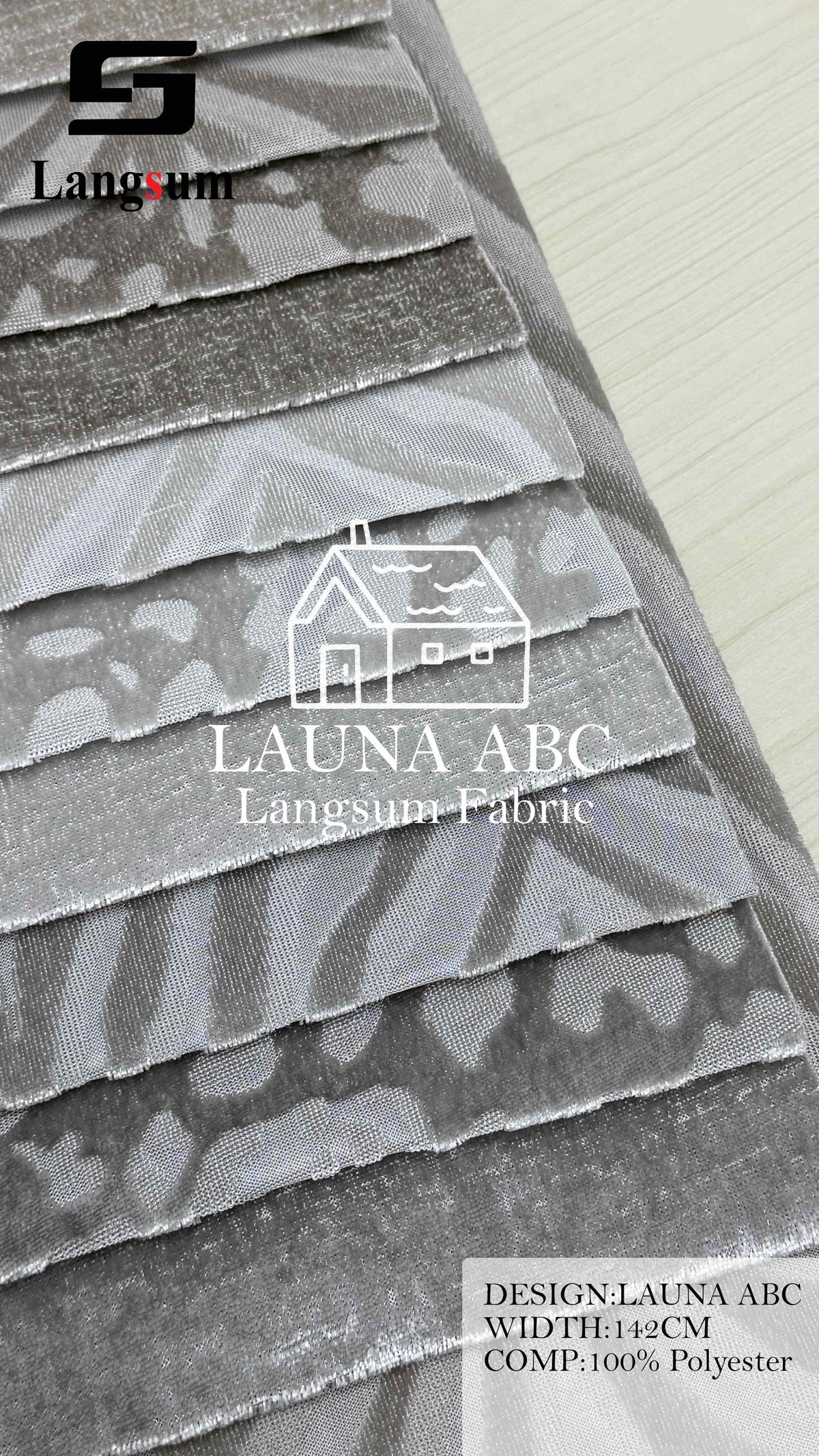 LAUNA ABC Polyester Upholstery Fabric – 56" Wide Langsum Fabric