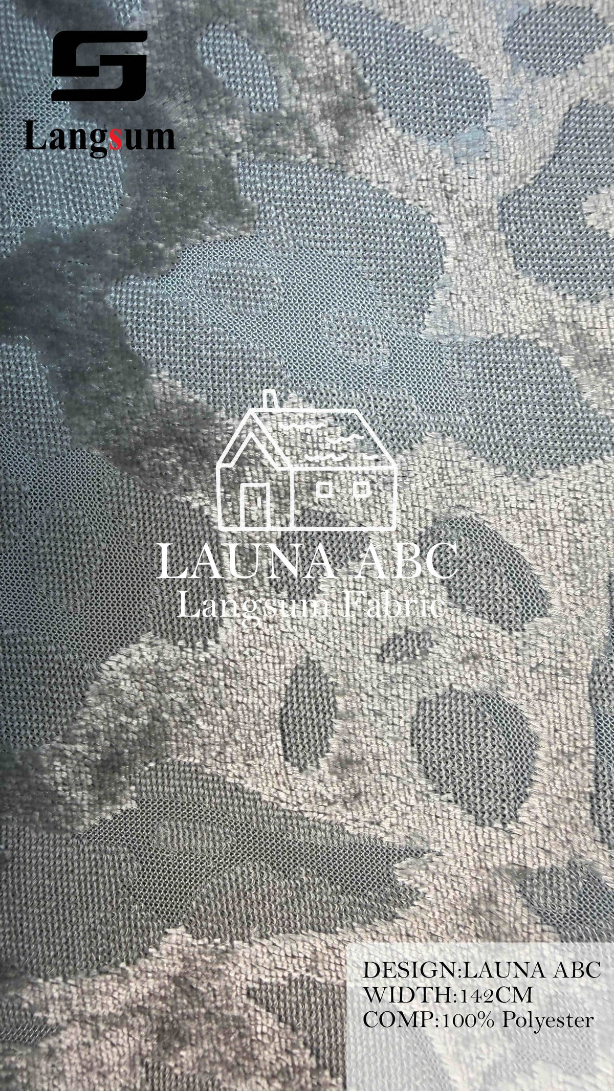 LAUNA ABC Polyester Upholstery Fabric – 56" Wide Langsum Fabric