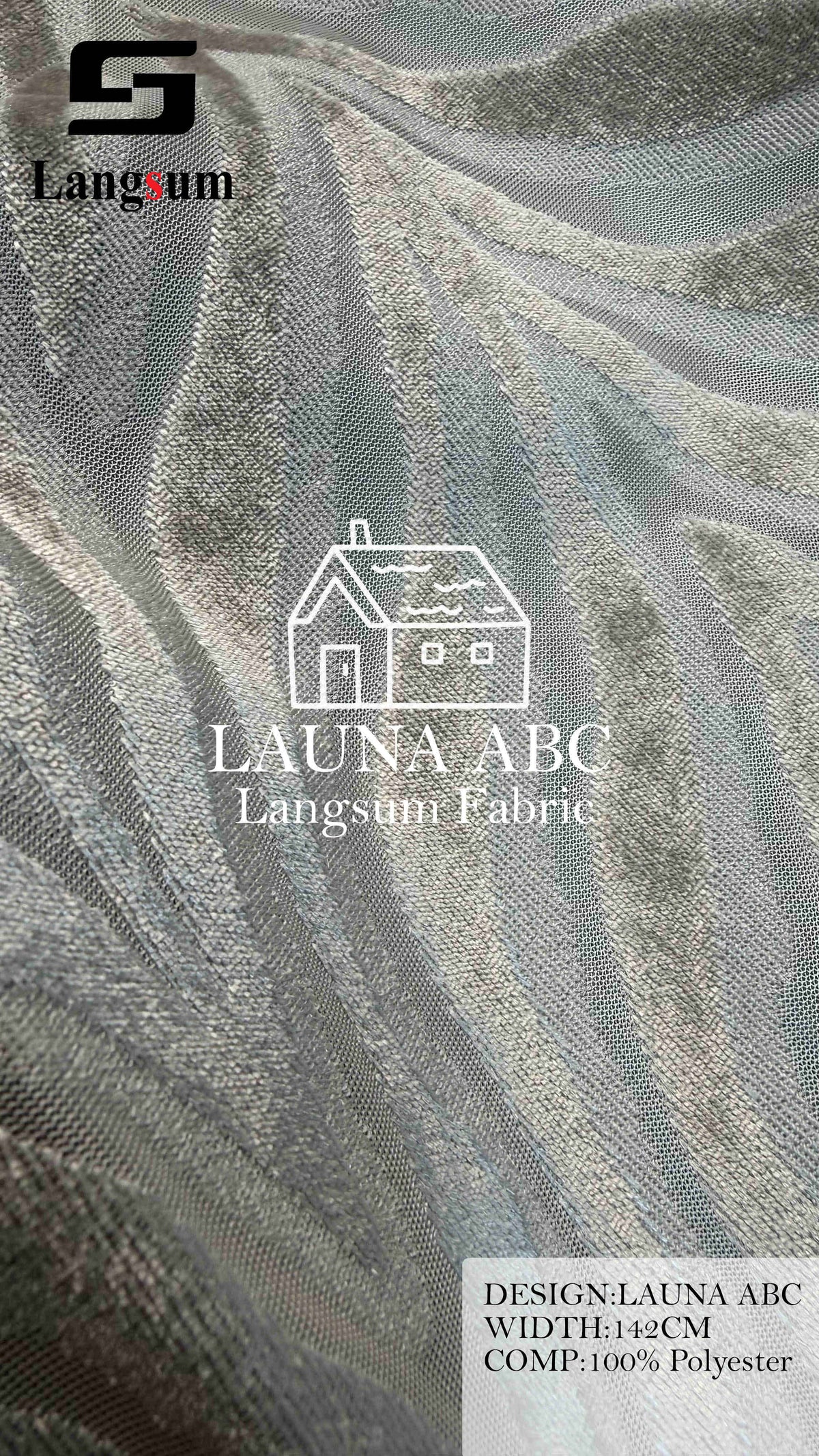 LAUNA ABC Polyester Upholstery Fabric – 56" Wide Langsum Fabric