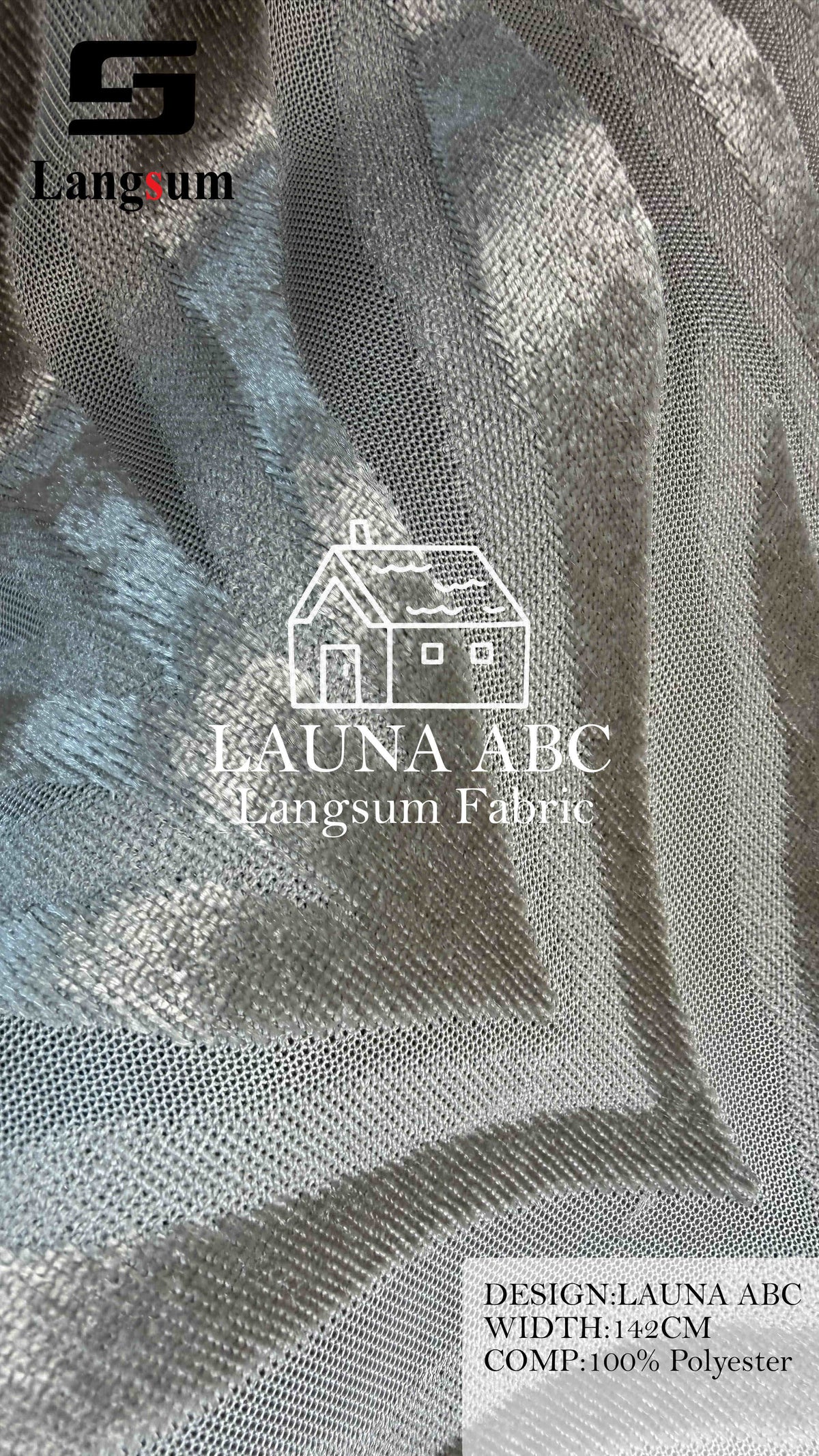 LAUNA ABC Polyester Upholstery Fabric – 56" Wide Langsum Fabric