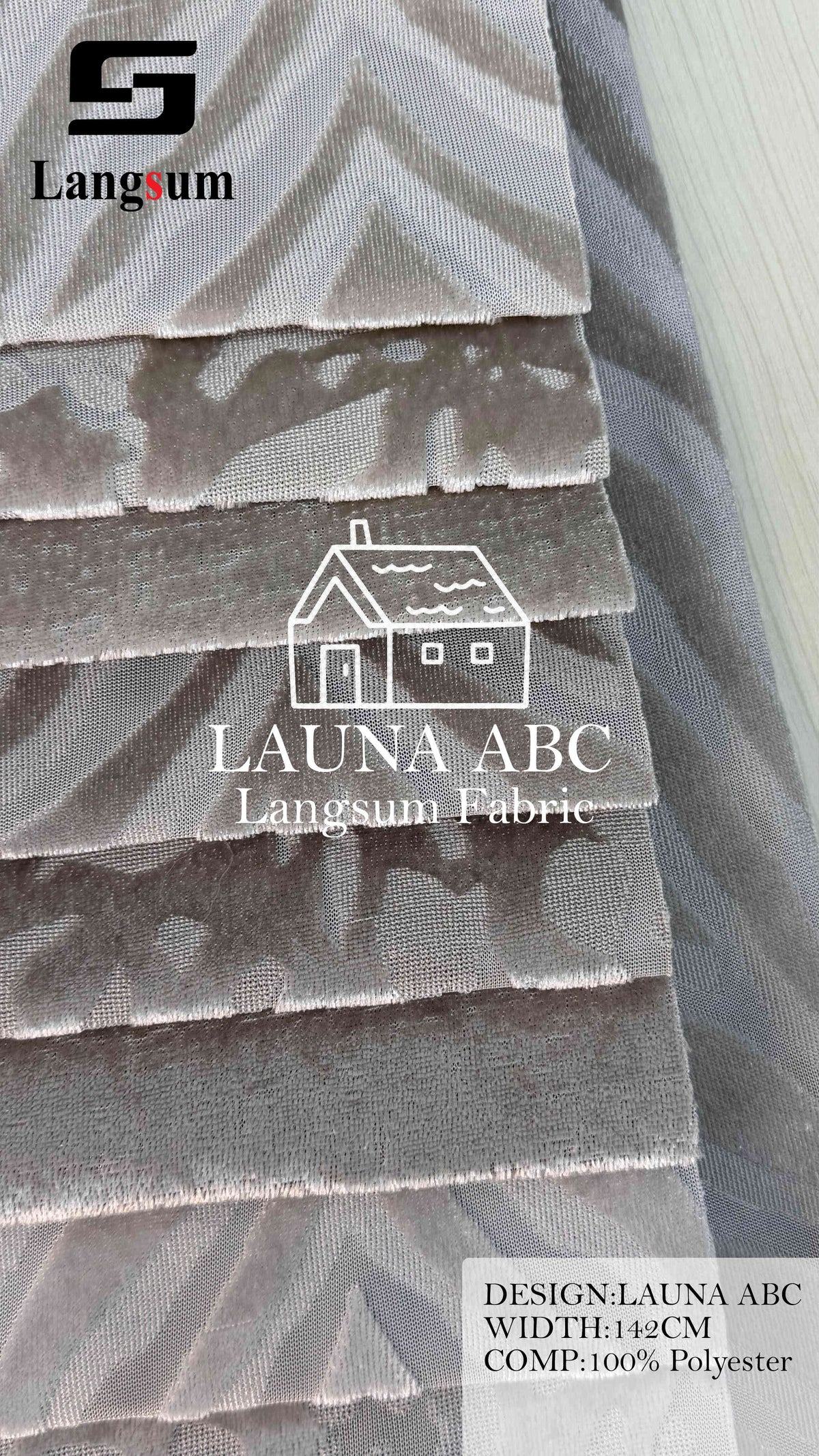 LAUNA ABC Polyester Upholstery Fabric – 56" Wide Langsum Fabric